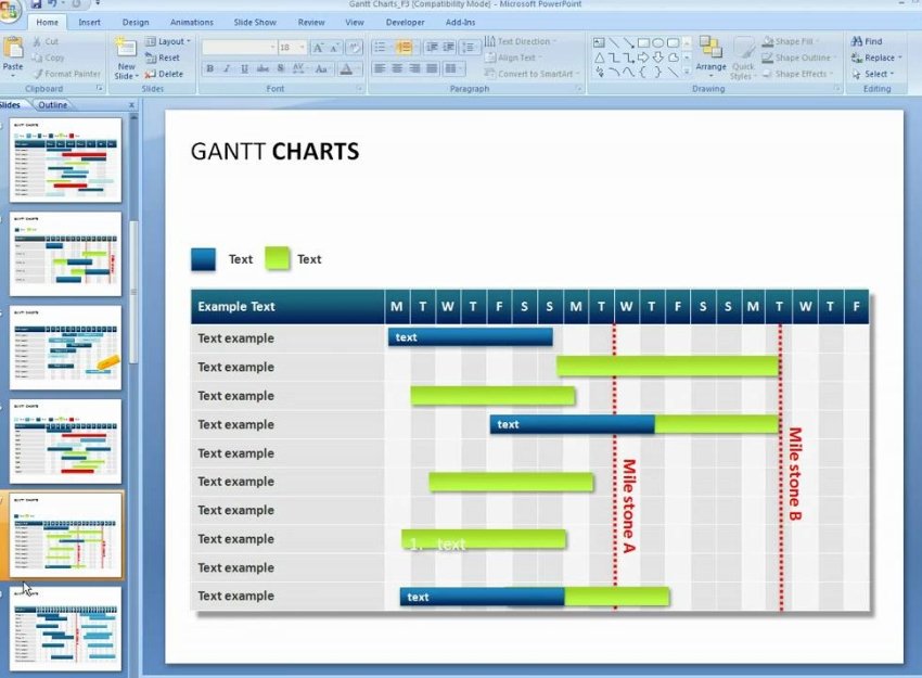 PowerPoint options for creating timeline charts