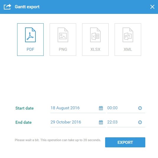 How to export Gantt Charts in GanttPRO