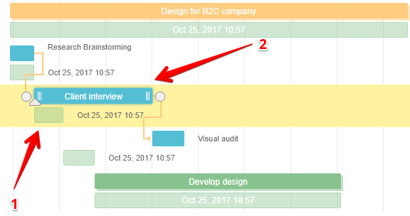 Baseline in GanttPRO Gantt chart software