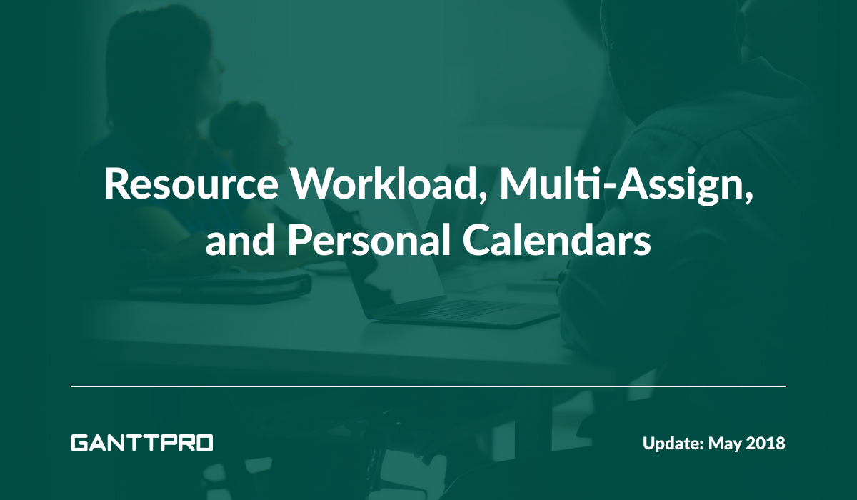 Resource workload in Gantt chart software