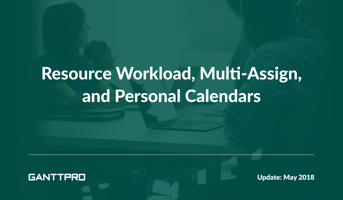 Resource Workload, MultiAssign, Calendars in GanttPRO