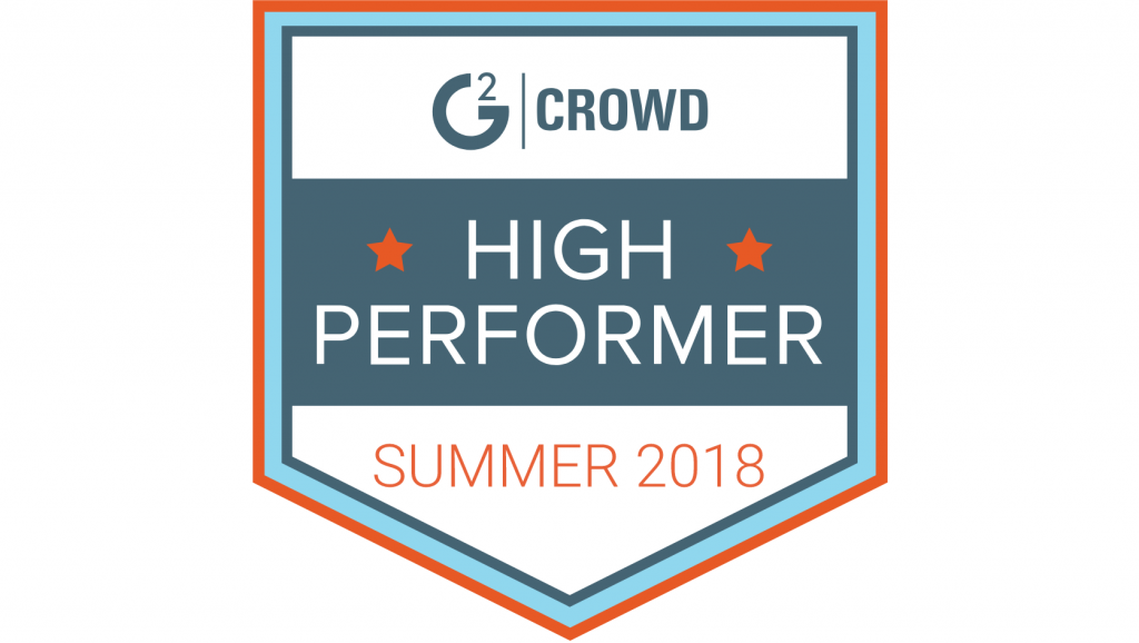 GanttPRO High Performer award by G2Crowd