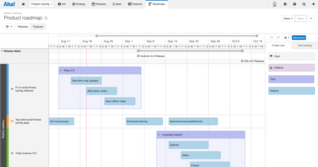 Aha! as an MS Project alternative