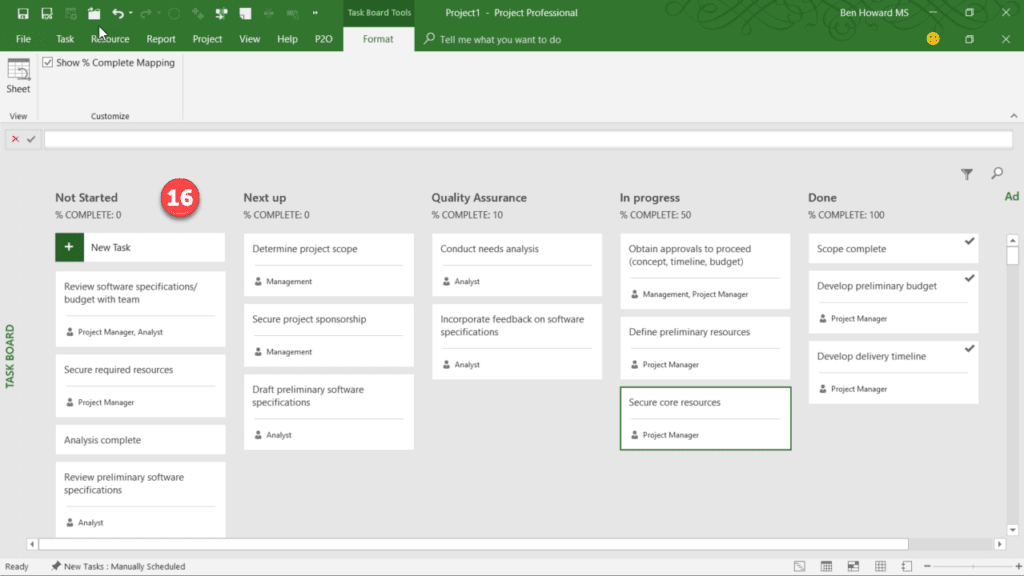 SEO workflow and task management tool- MS Project