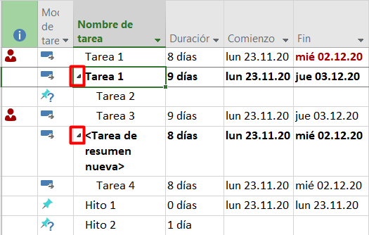 Cómo mostrar subtareas de una tarea de resumen en Microsoft Project 