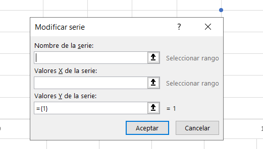 Modificar serie en Excel