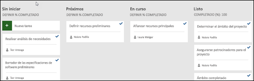 Panel de tareas en MS Project