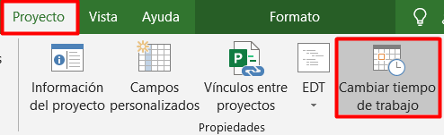 Cambiar tiempo de trabajo en MS Project