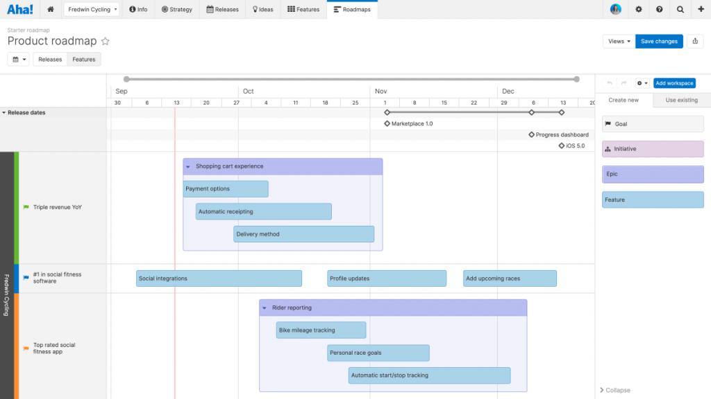 aha roadmapping software