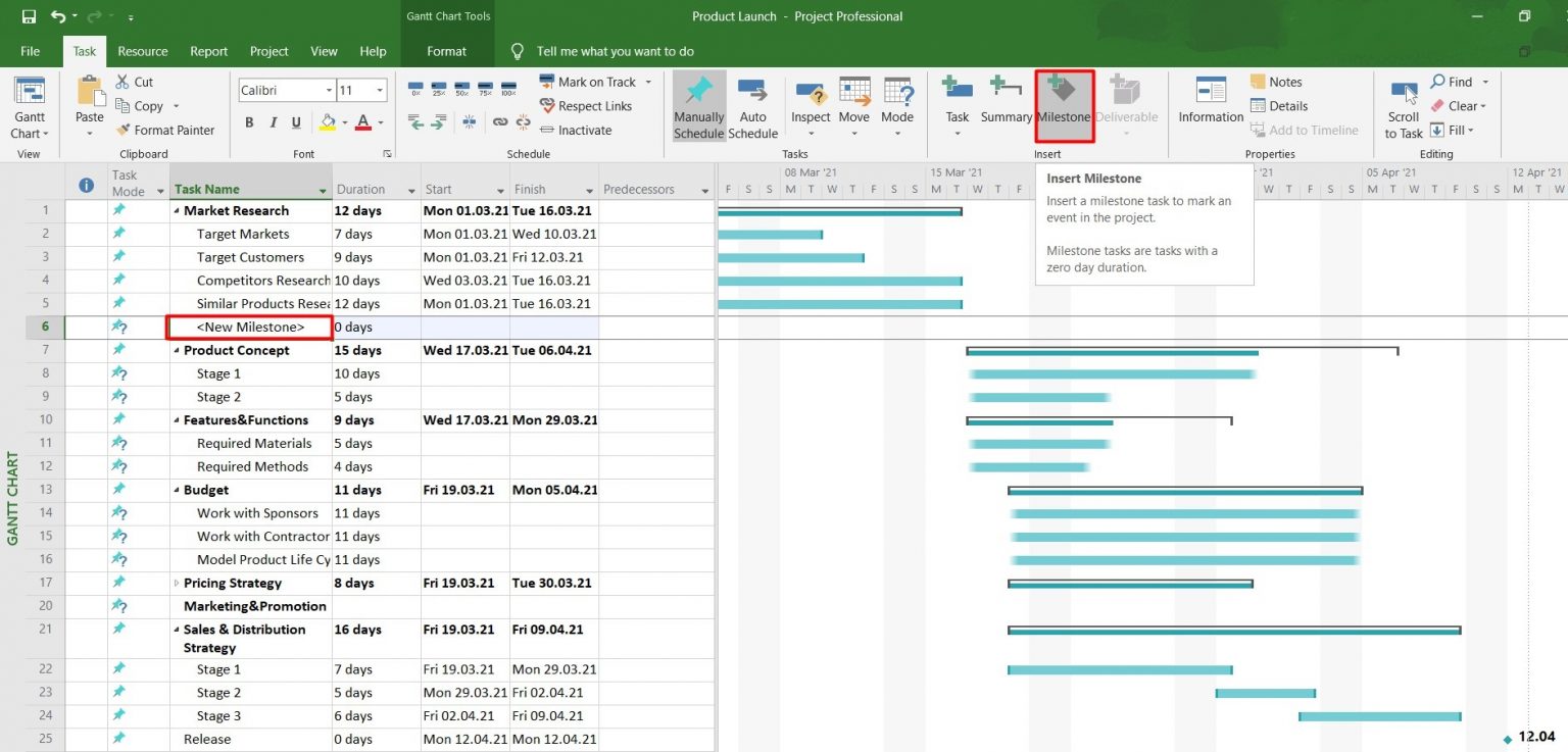 How To Make A Gantt Chart In Microsoft Project