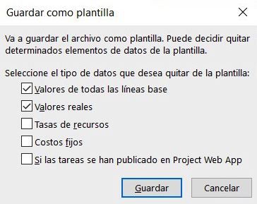 Seleccionar datos de la plantilla de diagrama de Gantt