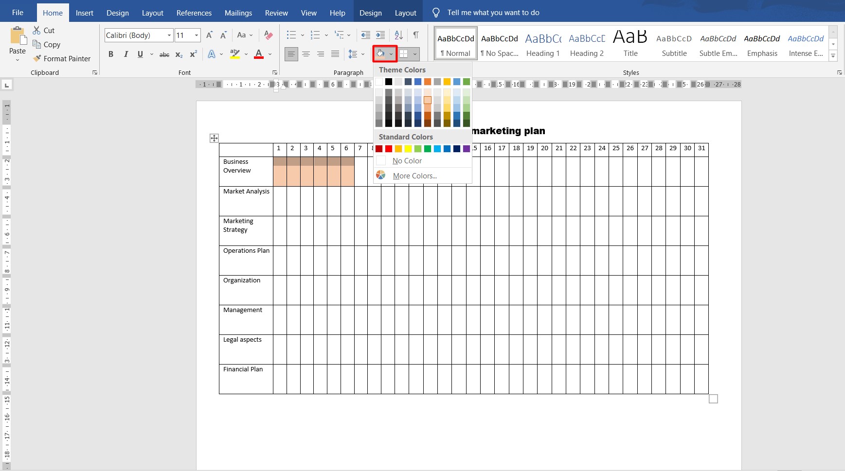 How To Create A Gantt Chart In Ms Word