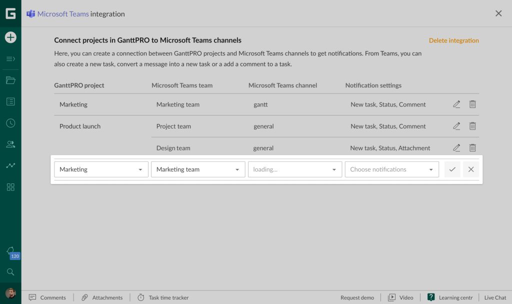 Integration: connecting GanttPRO with MS Teams 2
