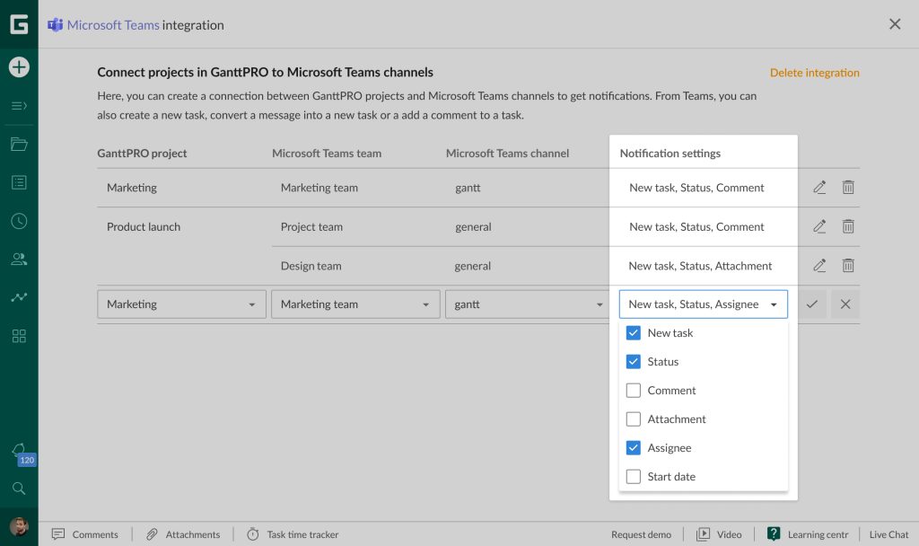 GanttPRO and MS Teams integration