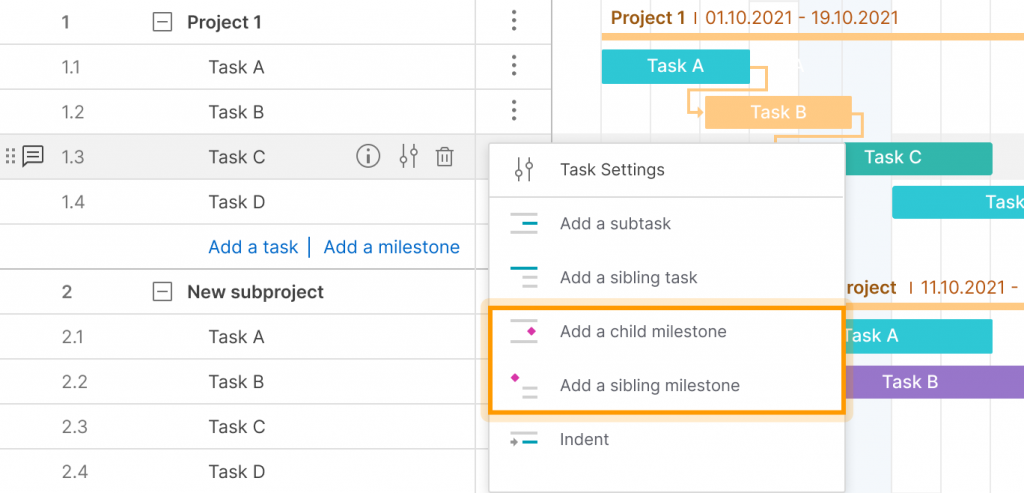 How to add milestones to your project?