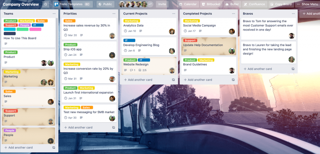Small business project management software: Trello