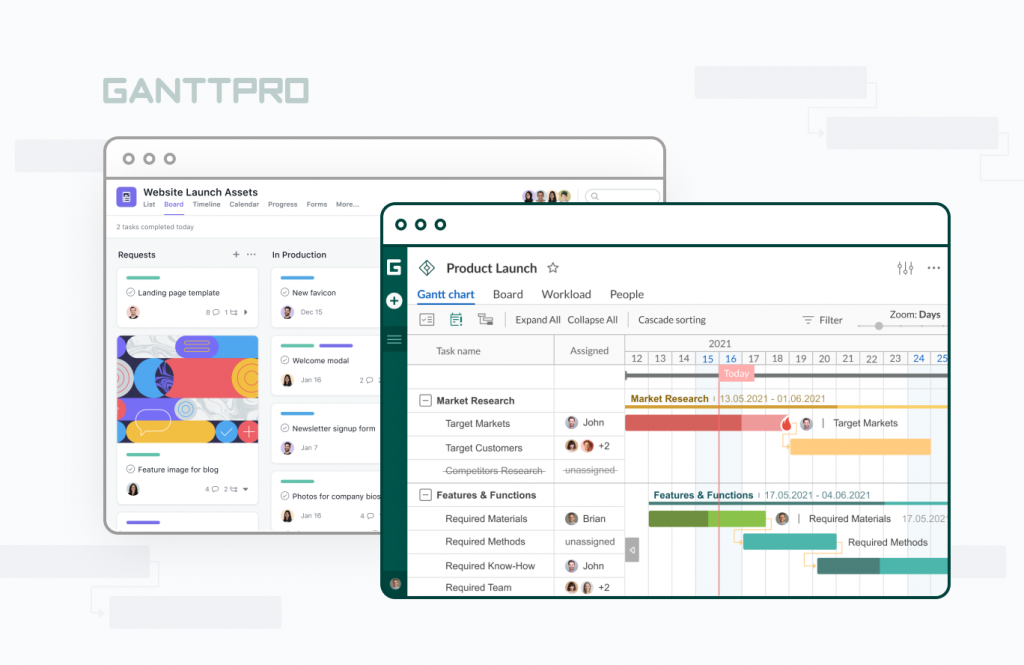 GanttPRO Gantt chart and Asana Timeline