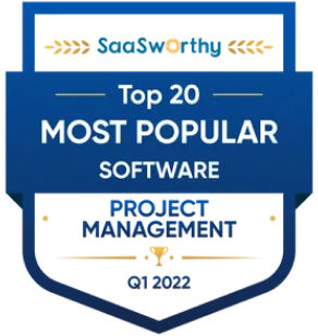 GanttPRO Q1 project management award by SaaSworthy