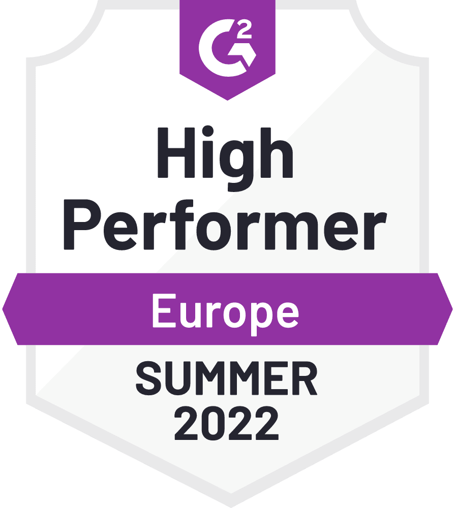 GanttPRO G2 summer 2022 high performer in Europe award