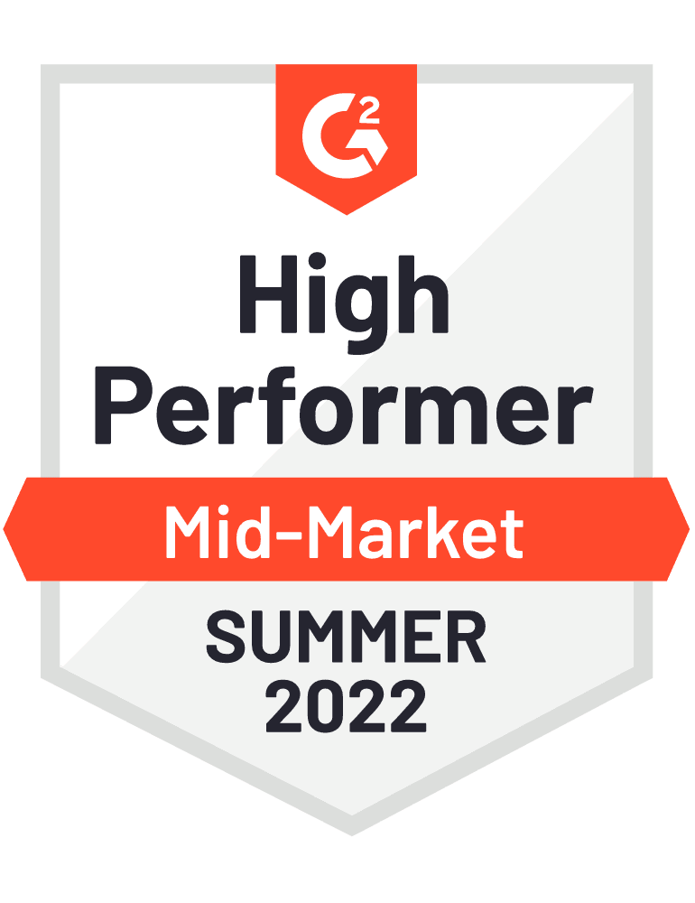 GanttPRO G2 summer 2022 high performer in mid market award