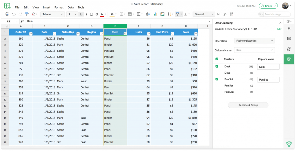Excel alternatives and competitors: Zoho Sheet
