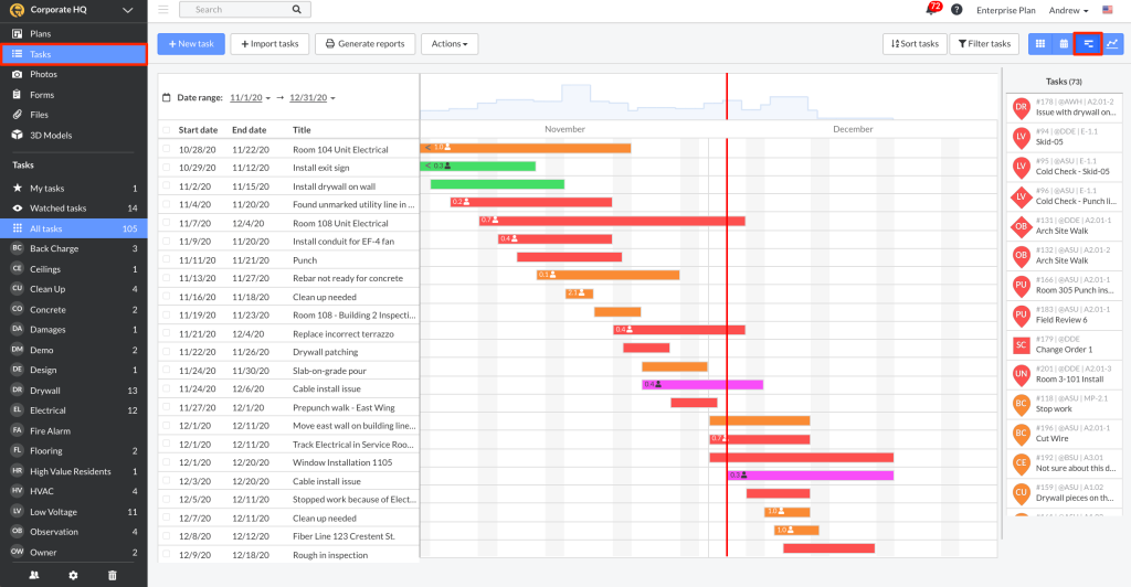 Construction project scheduling software: Fieldwire