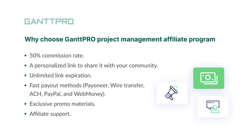 Benefits of using GanttPRO affiliate program for project management