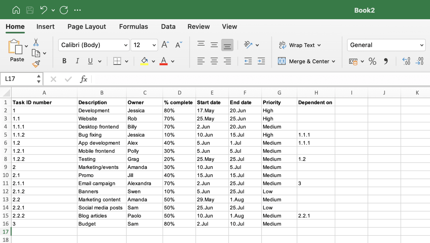 How to Make a WBS in Excel Like a Pro