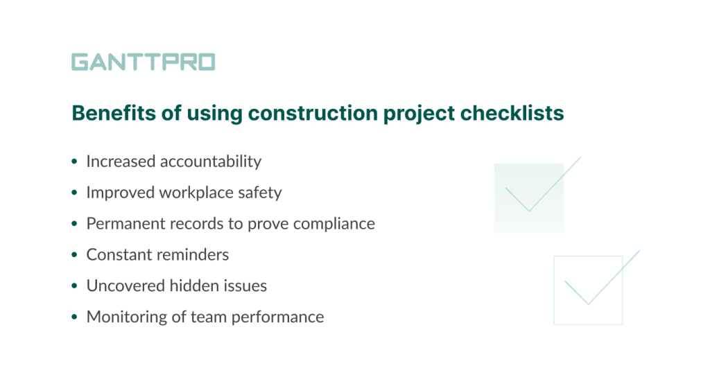 What makes a construction project checklist a powerful management tool