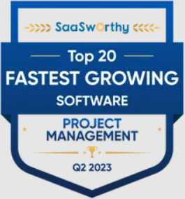 GanttPRO fastest growing software award by SaaSworthy