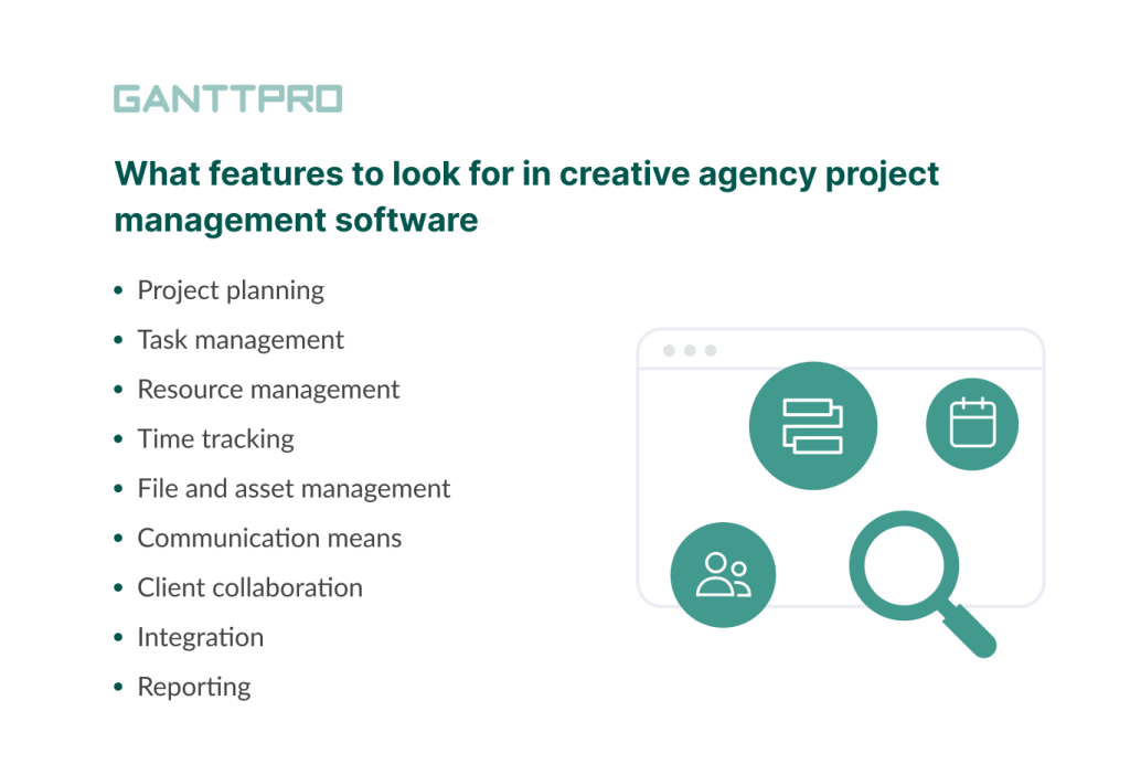 Features of creative agency project management software