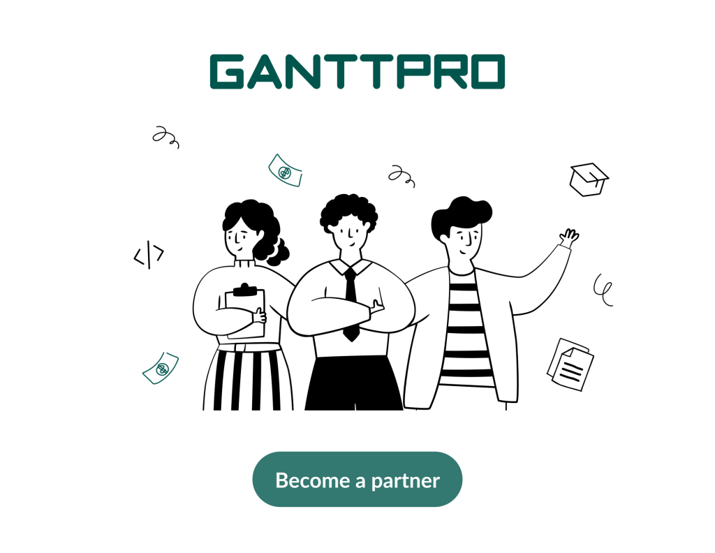 Become a partner of SaaS partner programs by GanttPRO