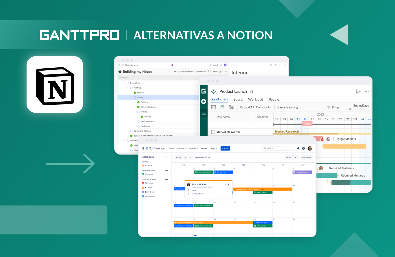 Alternativas a Notion gratis y de pago