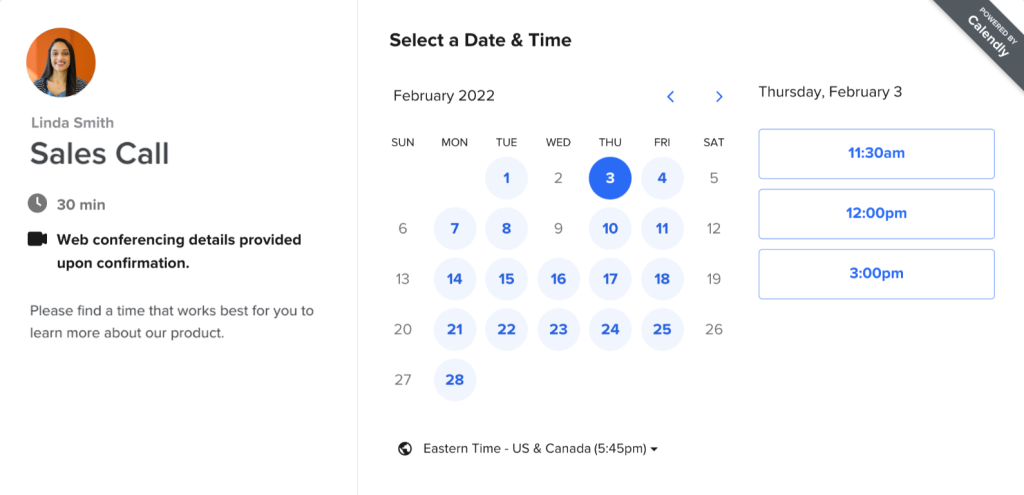 Calendly marketing planning software
