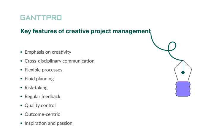 Key characteristics of creative project management