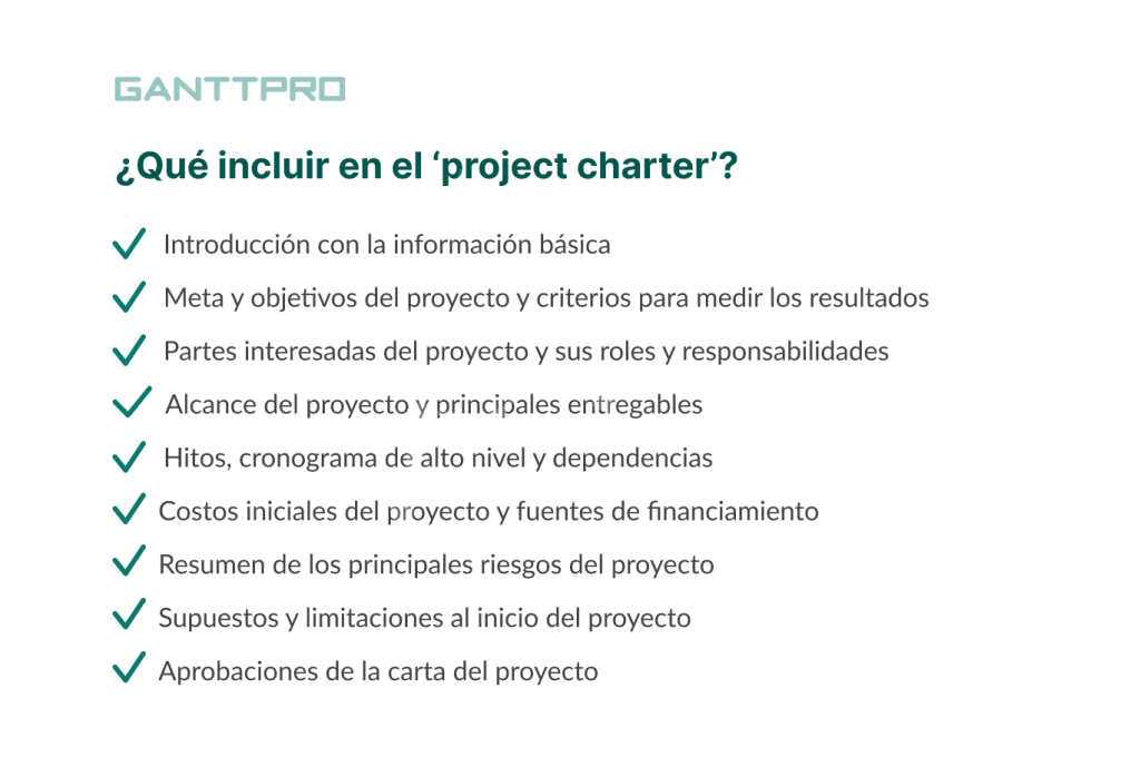 Acta de constitución del proyecto con plantilla