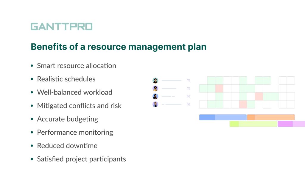 Benefits of a resource management plan