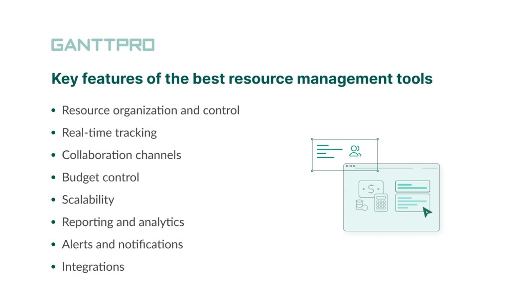 Key features of the best resource management tools