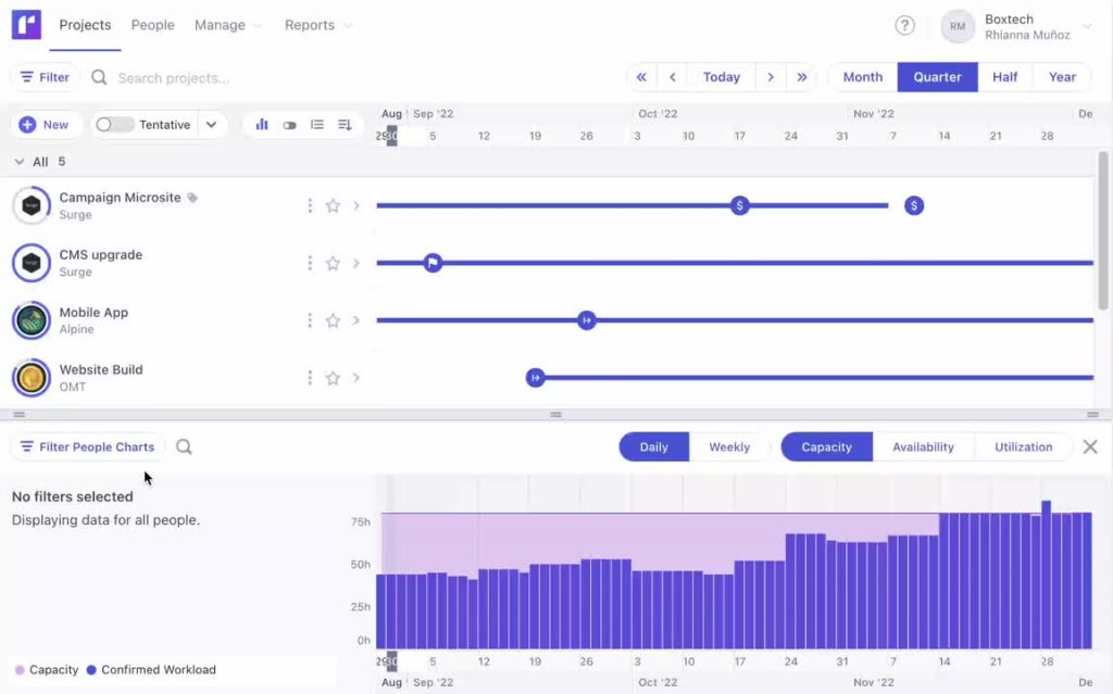 Runn resource management tool