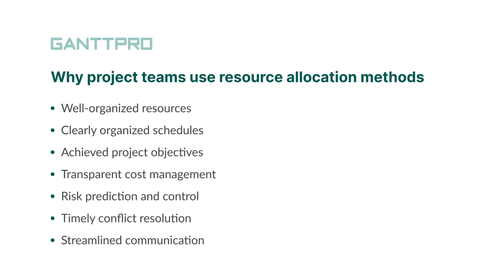 How resource allocation methods impact project management