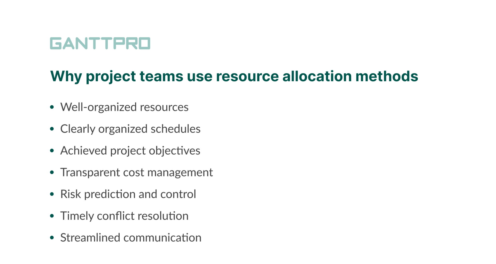 Leading Resource Allocation Methods