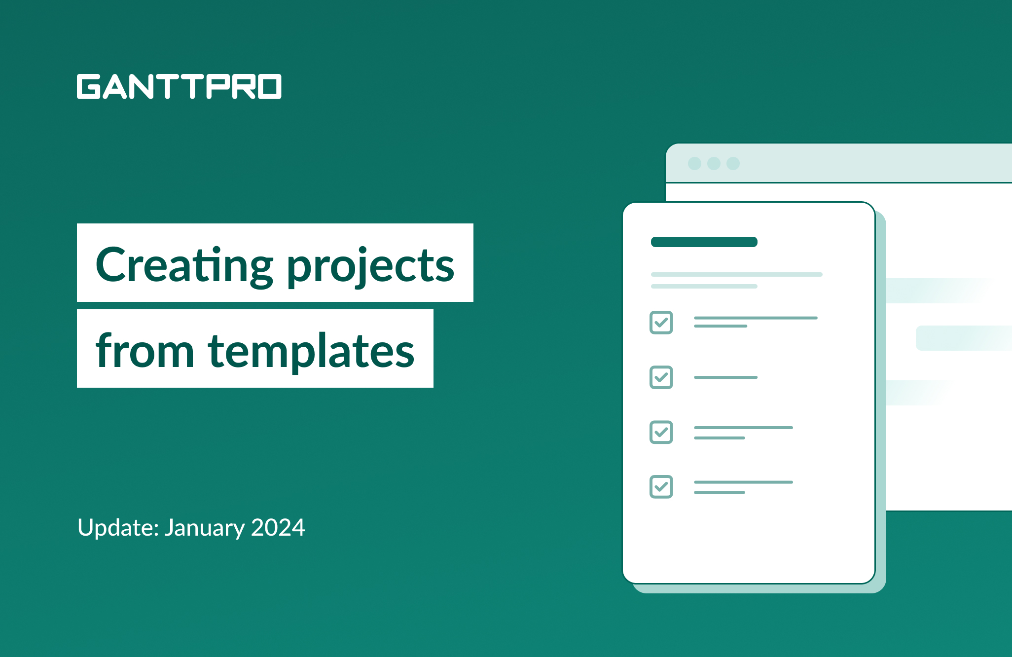 GanttPRO release Creating projects from templates