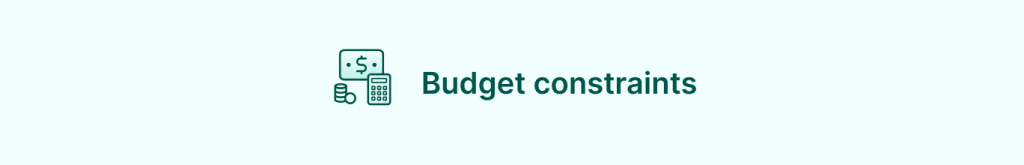 Resource constraints: budget constraints