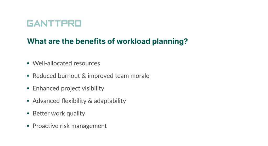 Workload planning benefits