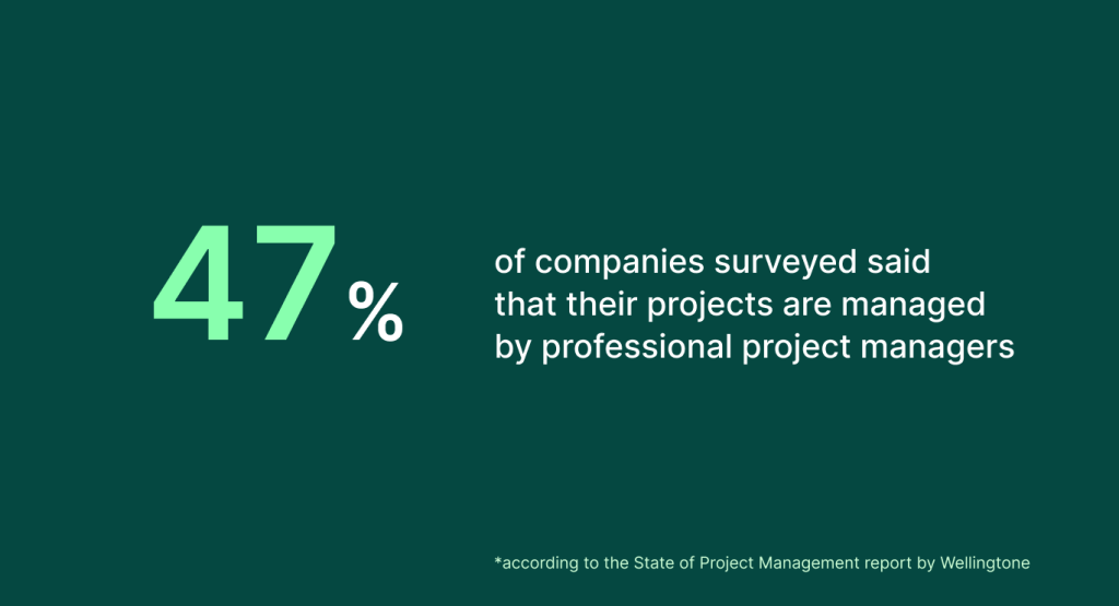 Companies where projects are managed by professional project managers