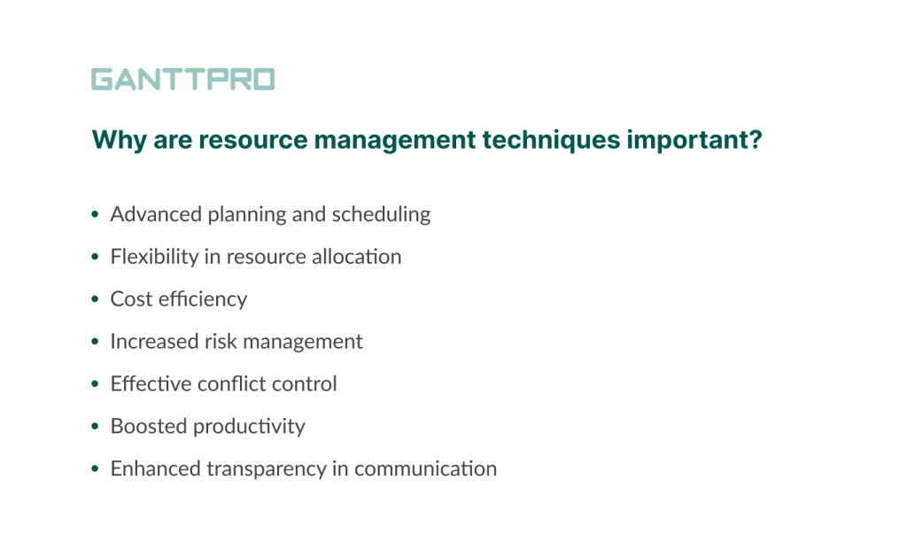 The importance of resource management techniques