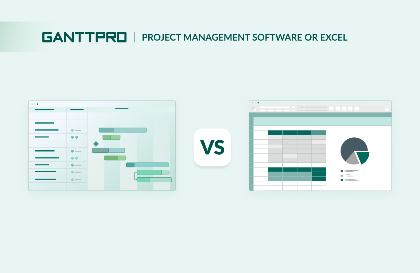 Project management software vs. Excel