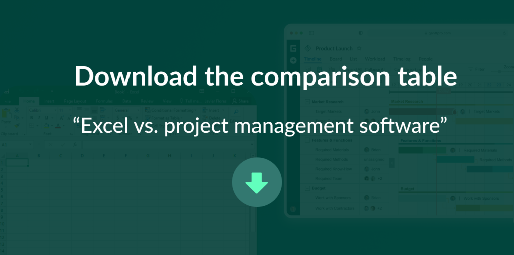 Project management software or Excel pdf