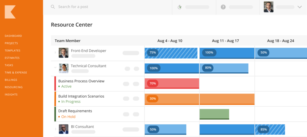 Best MS Project alternatives: Kantata