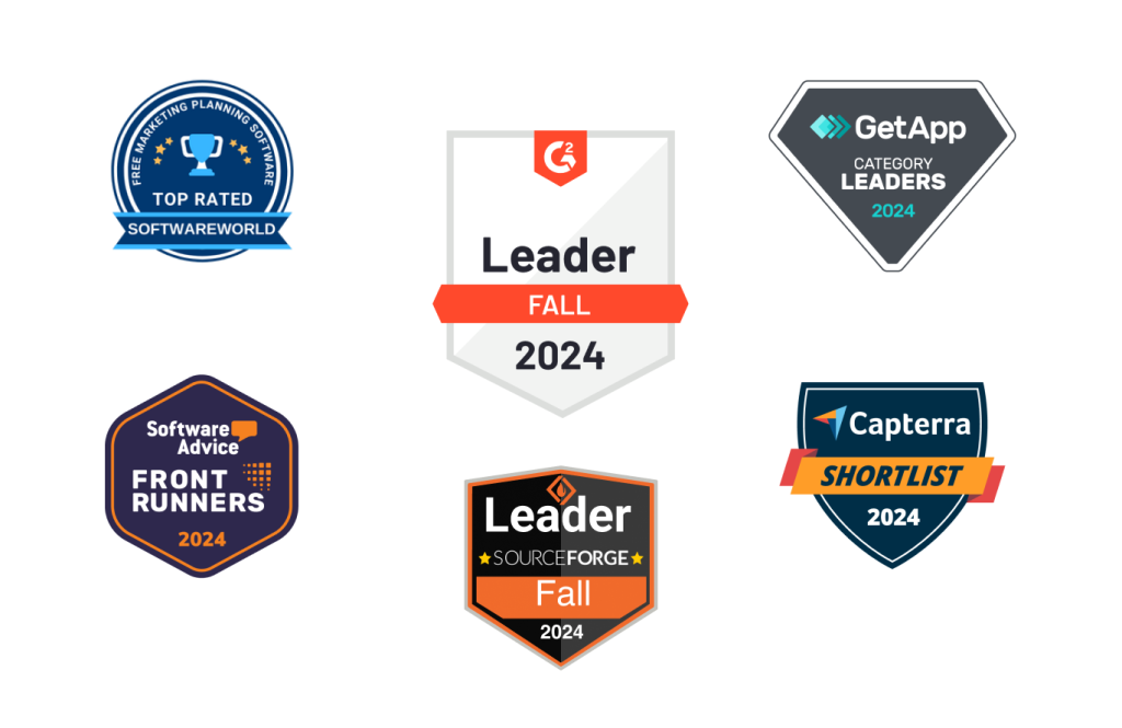 GanttPRO awards from leading business software review platforms